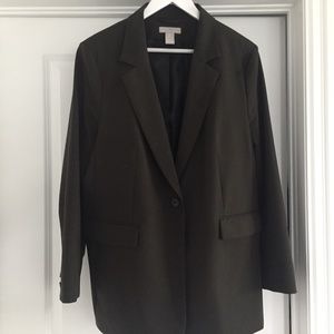 Blazer fully lined H&M size large dark green 10.00